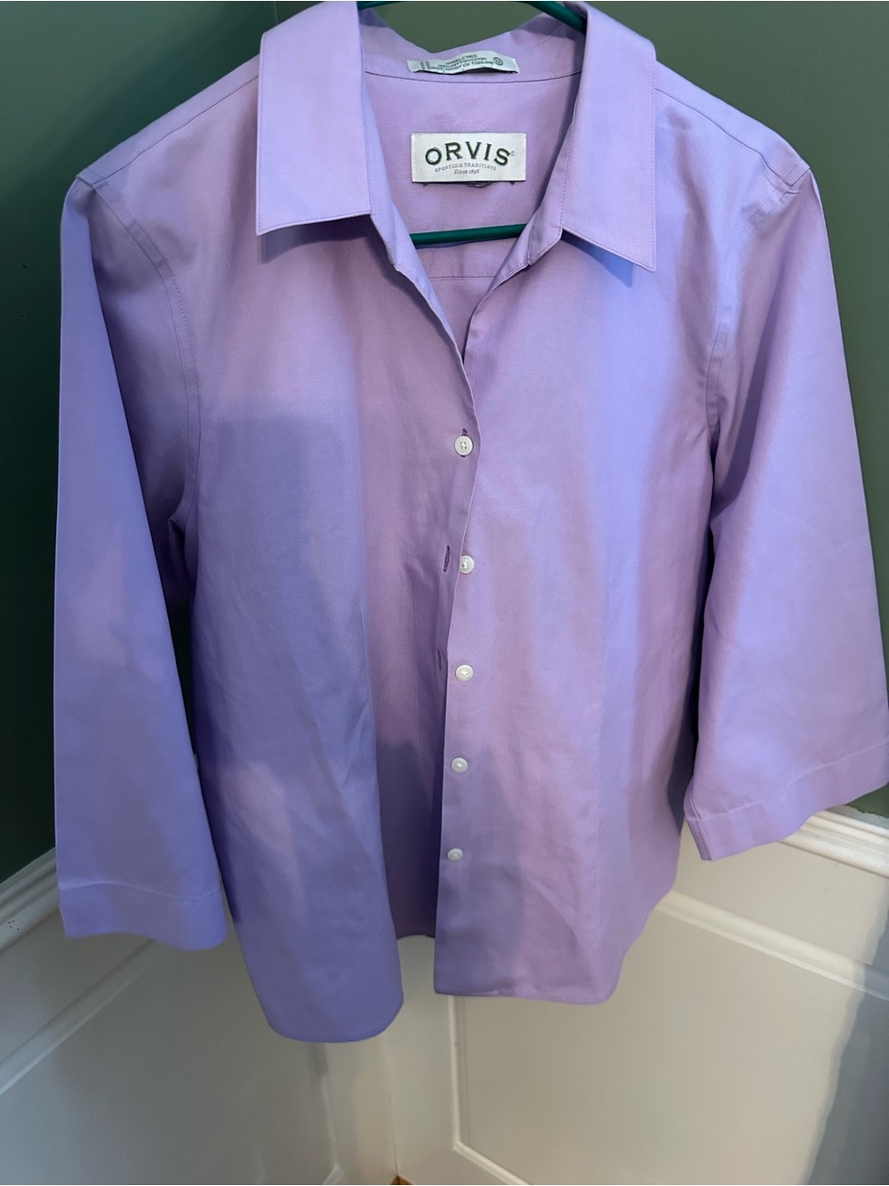 Orvis Lavender Button-Down Dress Shirt